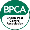 Logo of the British Pest Control Association (BPCA) emphasizing pest control expertise and services related to home maintenance and restoration.